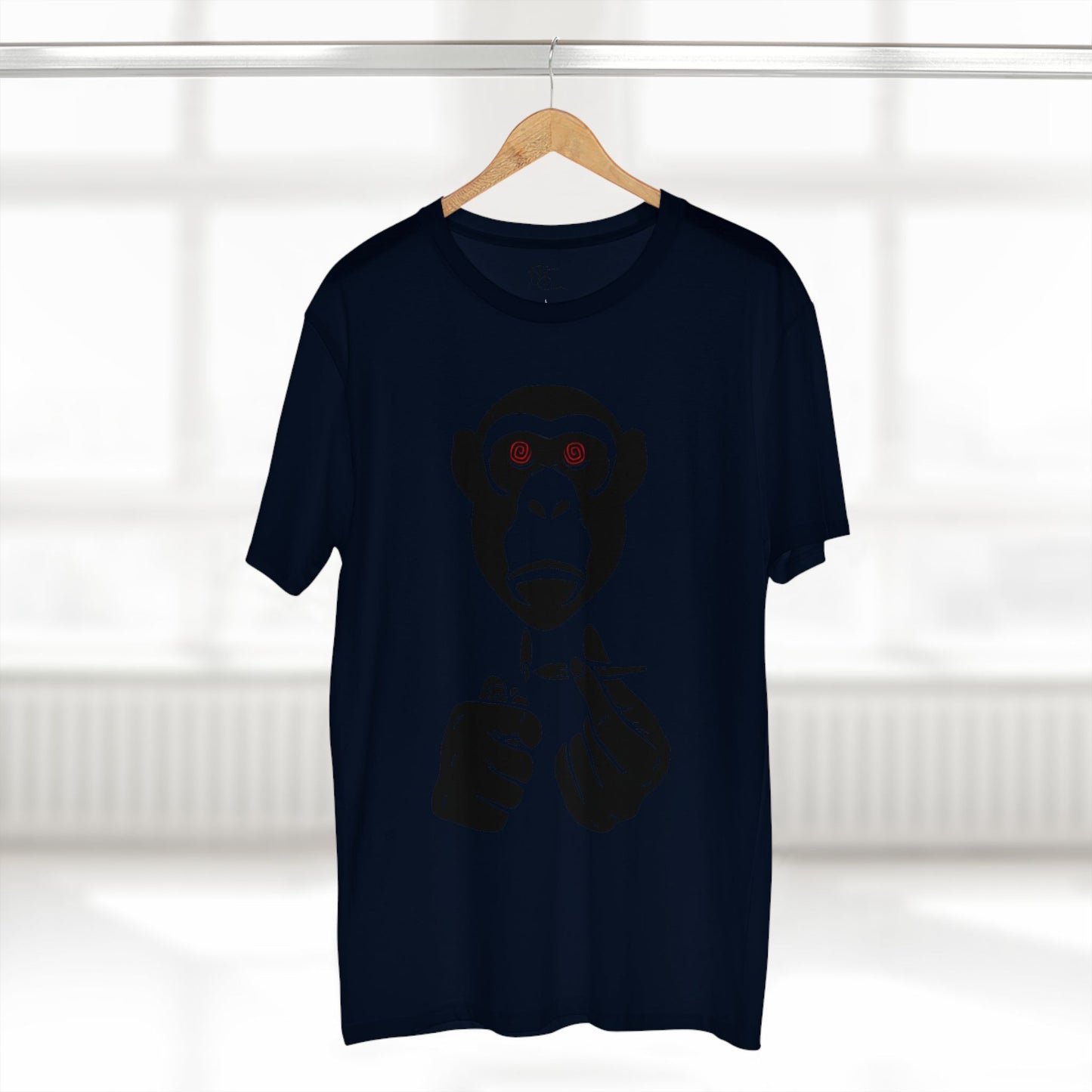 Cheeky Chimp Tee, Funny Adult Staple Tee, Unique Graphic T-Shirt, Casual Wear, Gift for Monkey Lovers, Humor Apparel, Quirky Style