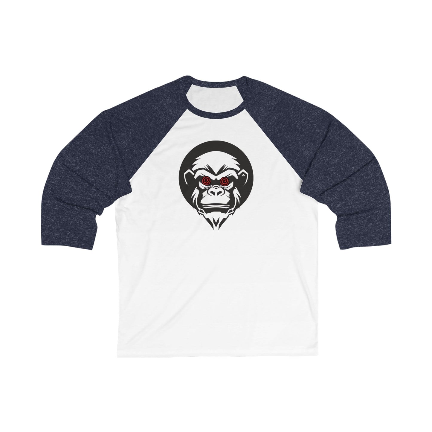Unisex 3/4 Sleeve Baseball Tee - Bold Gorilla Design, Casual Sports Shirt, Perfect Gift for Gamers, Sports Fans, Birthday & Holiday Wear