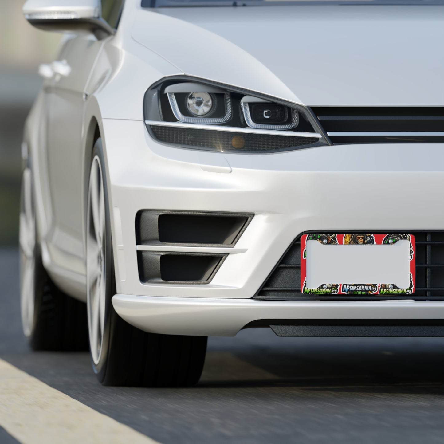 License Plate Frame — ApeInsomnia Logo & Chimp Designs