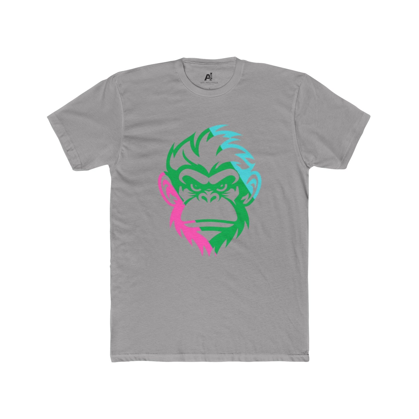 Unisex Cotton Crew Tee with Funky Ape Design, Funny Graphic Tee for Animal Lovers, Casual Wear, Gift for Birthdays, Unique T-Shirt