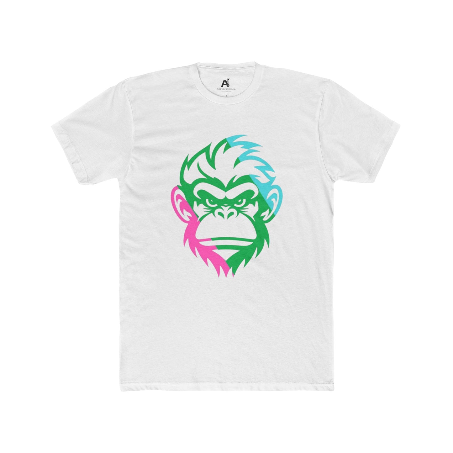 Unisex Cotton Crew Tee with Funky Ape Design, Funny Graphic Tee for Animal Lovers, Casual Wear, Gift for Birthdays, Unique T-Shirt