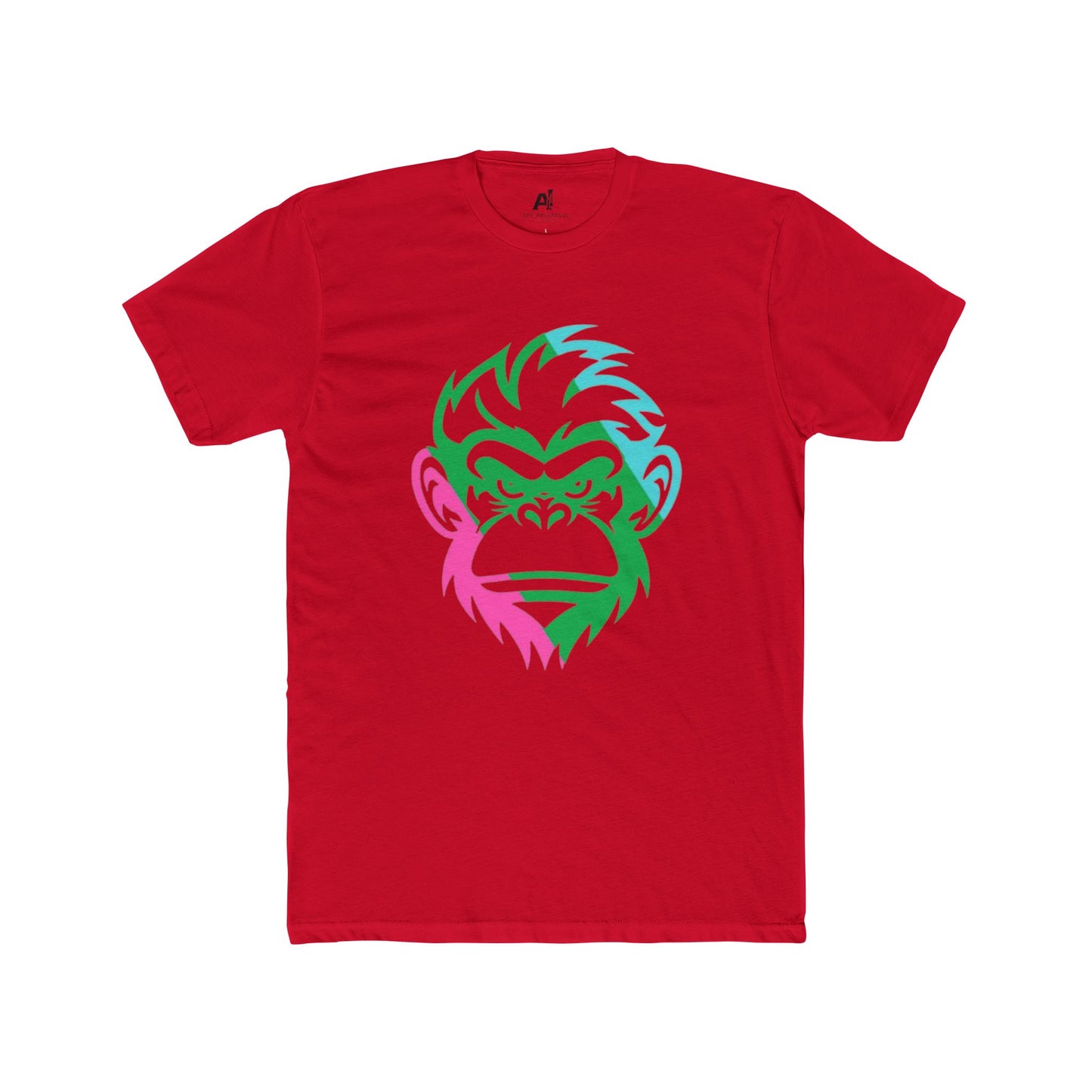 Unisex Cotton Crew Tee with Funky Ape Design, Funny Graphic Tee for Animal Lovers, Casual Wear, Gift for Birthdays, Unique T-Shirt