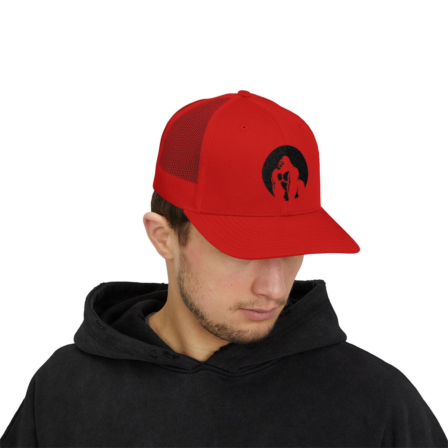 Red Love Snapback Trucker Cap | Stylish Casual Hat for Couples | Perfect Gift for Anniversaries, Birthdays, or Everyday Wear