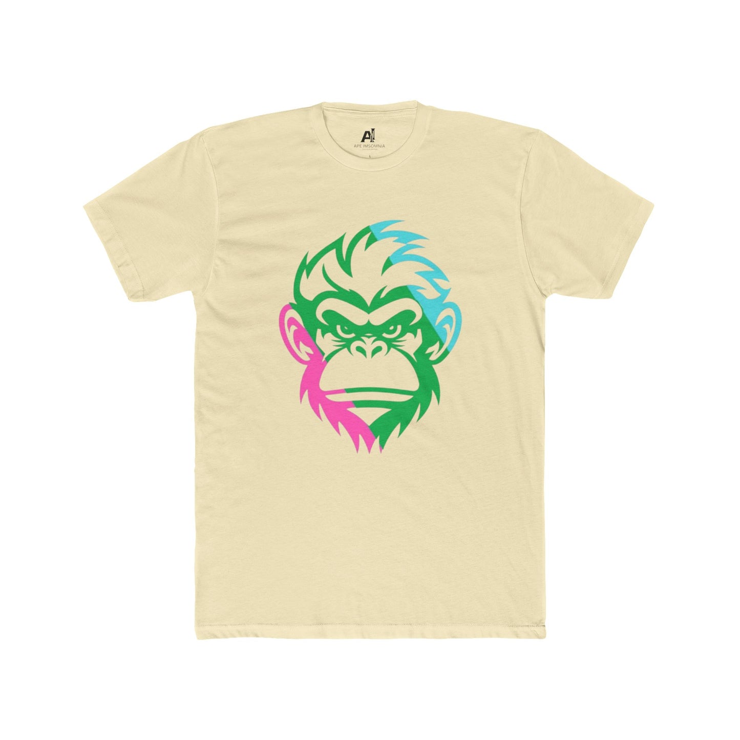 Unisex Cotton Crew Tee with Funky Ape Design, Funny Graphic Tee for Animal Lovers, Casual Wear, Gift for Birthdays, Unique T-Shirt