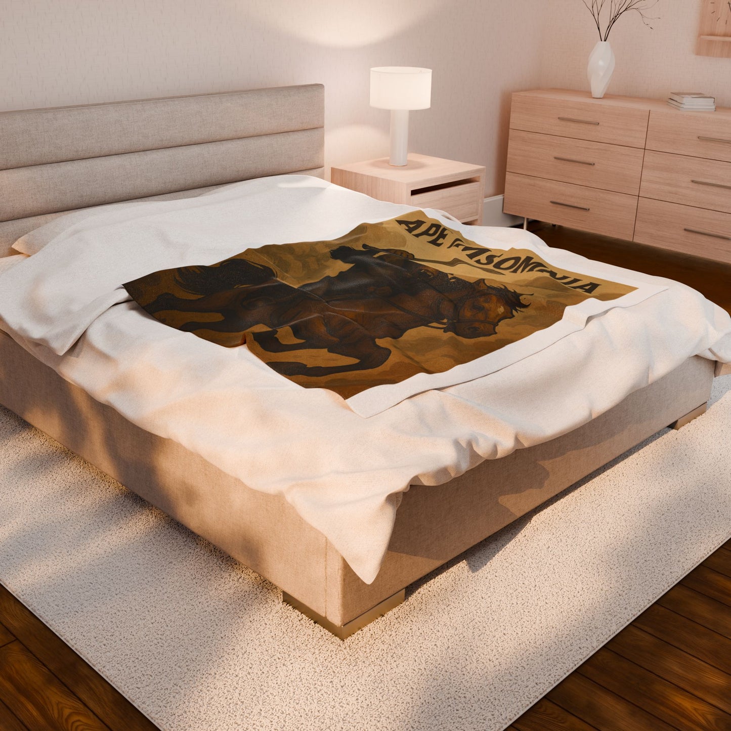 Ape Insomnia Velveteen Plush Blanket, Cozy Throw, Gift for Couch Lovers, Unique Home Decor, Perfect for Movie Nights, Fun Animal Gift