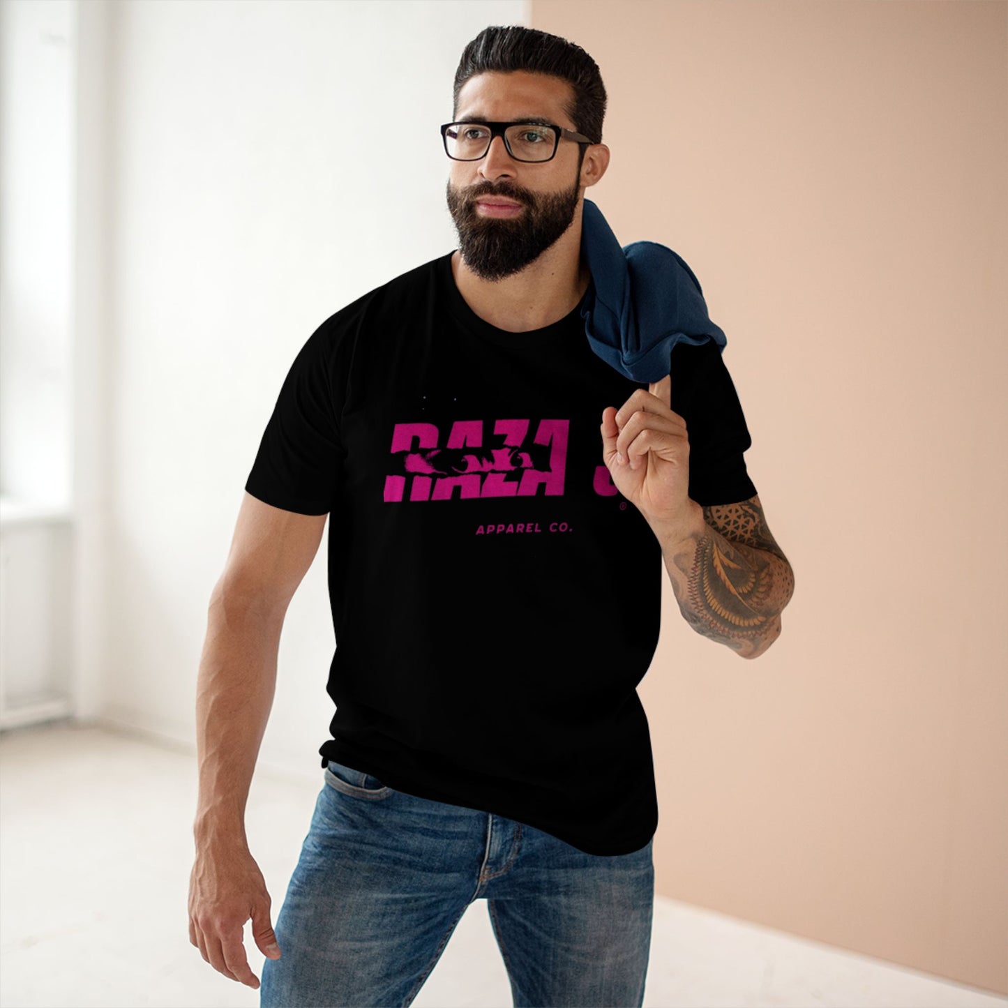Stylish Graphic Tee, RAZA 3 Apparel Shirt, Casual Everyday Wear, Gift for Friends, Comfortable Summer Top