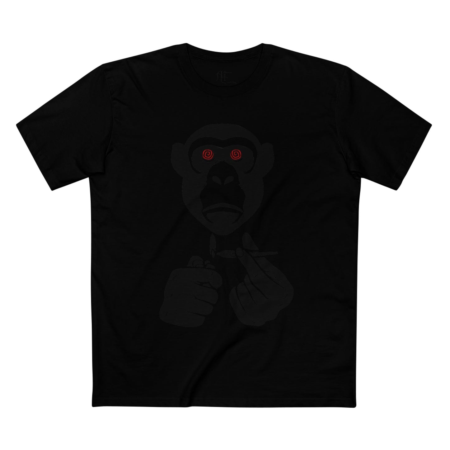 Cheeky Chimp Tee, Funny Adult Staple Tee, Unique Graphic T-Shirt, Casual Wear, Gift for Monkey Lovers, Humor Apparel, Quirky Style