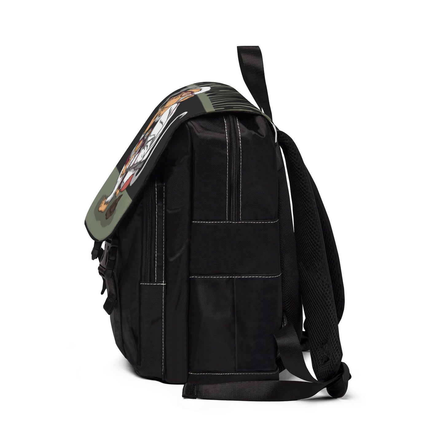 Raven Crest Shoulder Backpack — Bold Graphic Casual Daypack