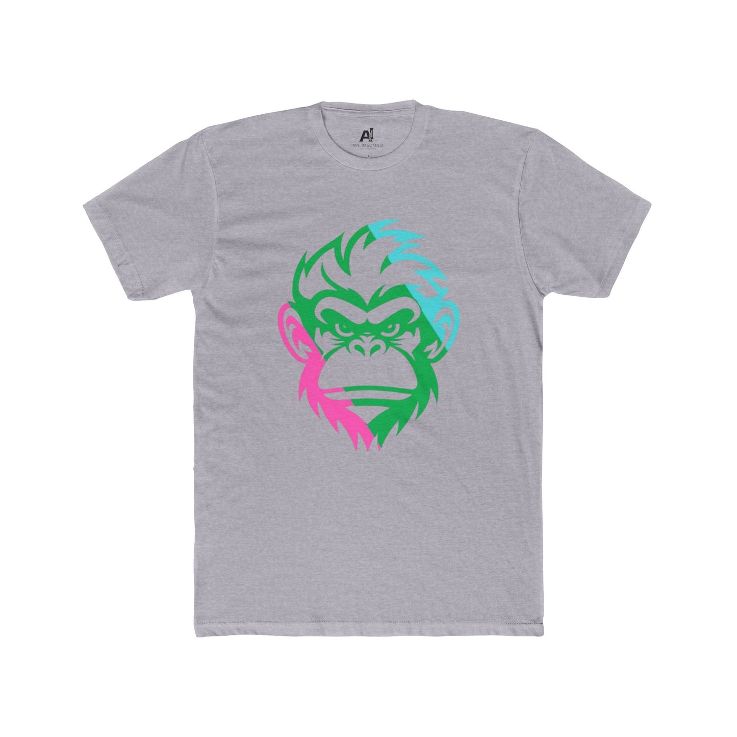 Unisex Cotton Crew Tee with Funky Ape Design, Funny Graphic Tee for Animal Lovers, Casual Wear, Gift for Birthdays, Unique T-Shirt