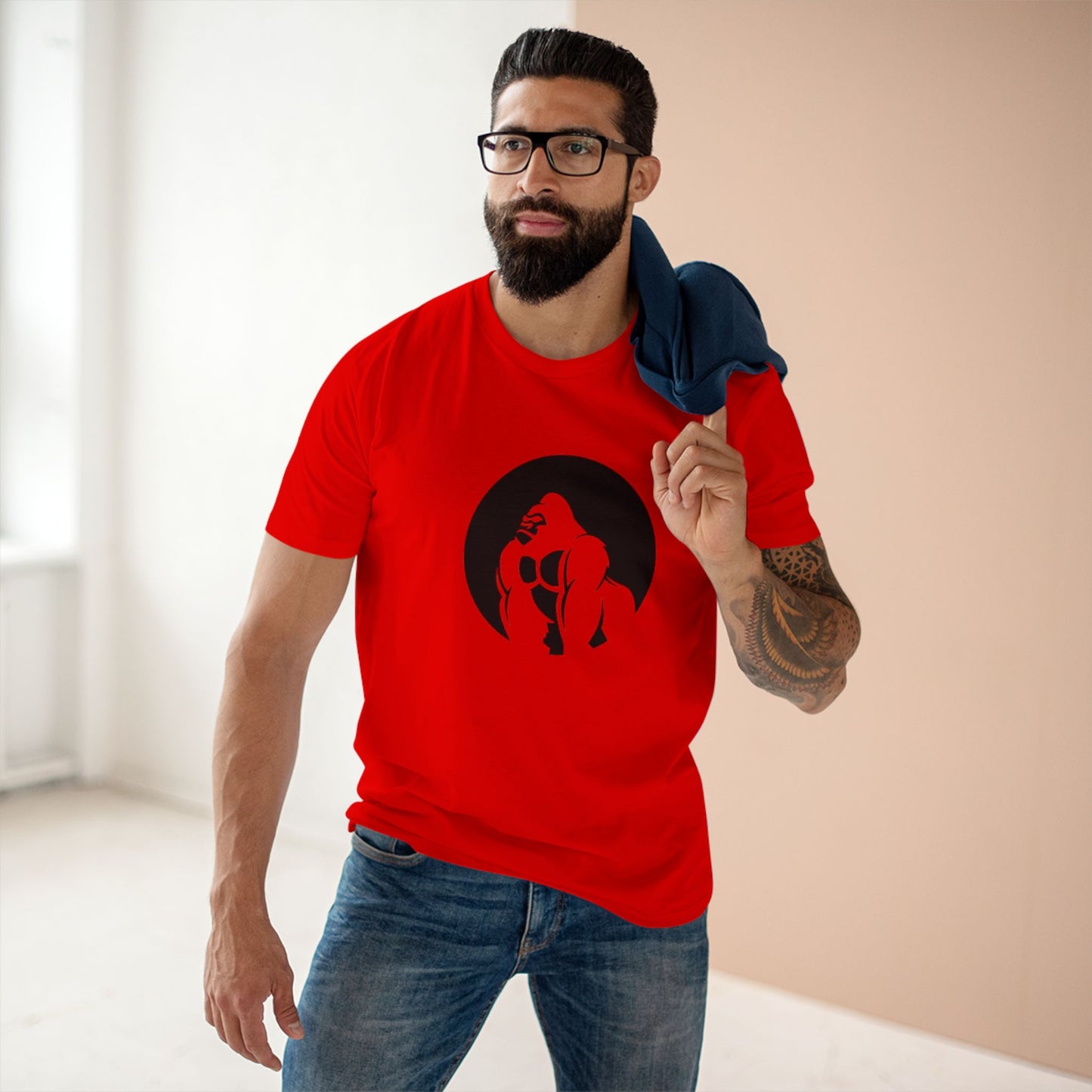 Bold Gorilla Graphic Tee, Casual Wear, Animal Lover Gift, Unique T-Shirt, Comfortable Everyday Staple