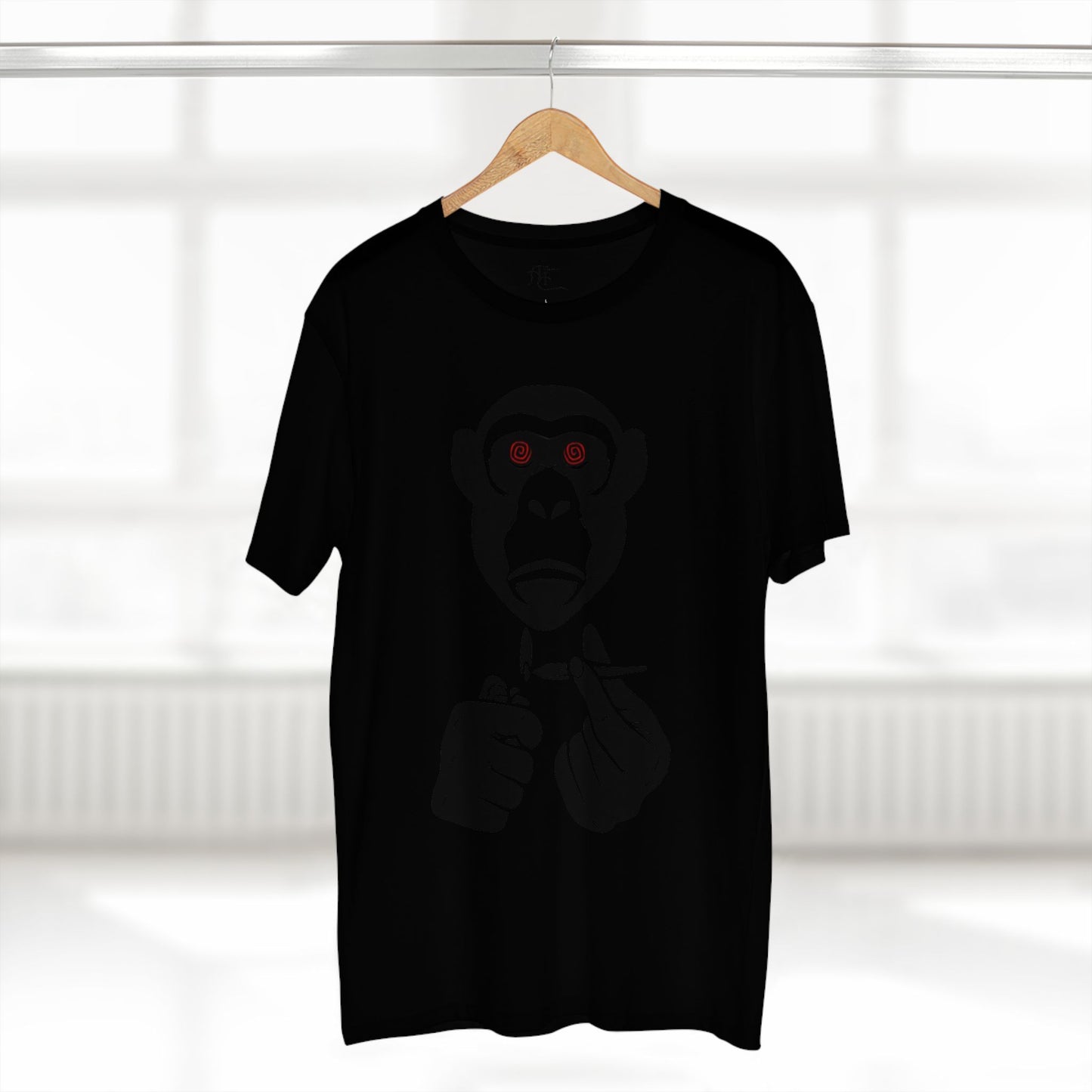 Cheeky Chimp Tee, Funny Adult Staple Tee, Unique Graphic T-Shirt, Casual Wear, Gift for Monkey Lovers, Humor Apparel, Quirky Style