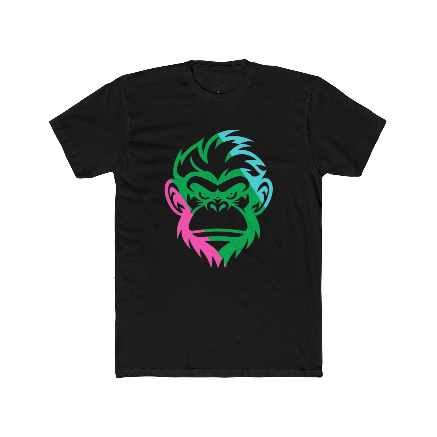 Unisex Cotton Crew Tee with Funky Ape Design, Funny Graphic Tee for Animal Lovers, Casual Wear, Gift for Birthdays, Unique T-Shirt