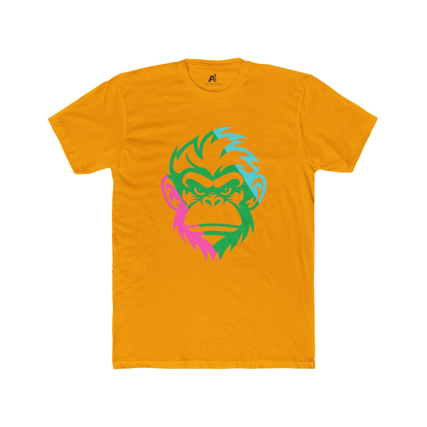 Unisex Cotton Crew Tee with Funky Ape Design, Funny Graphic Tee for Animal Lovers, Casual Wear, Gift for Birthdays, Unique T-Shirt