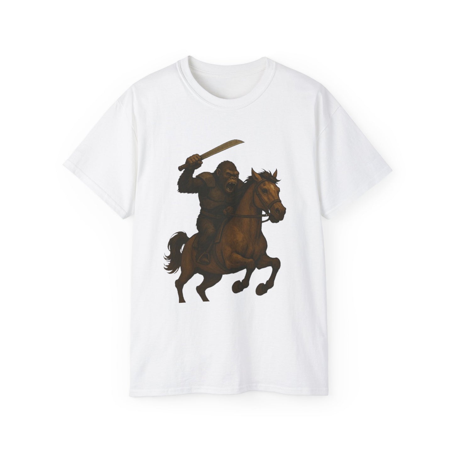 Epic Warrior Horse Riding Unisex Tee, Adventure T-Shirt, Gift for Horse Lovers, Cool Casual Wear, Birthday Present, Fun Graphic Tee