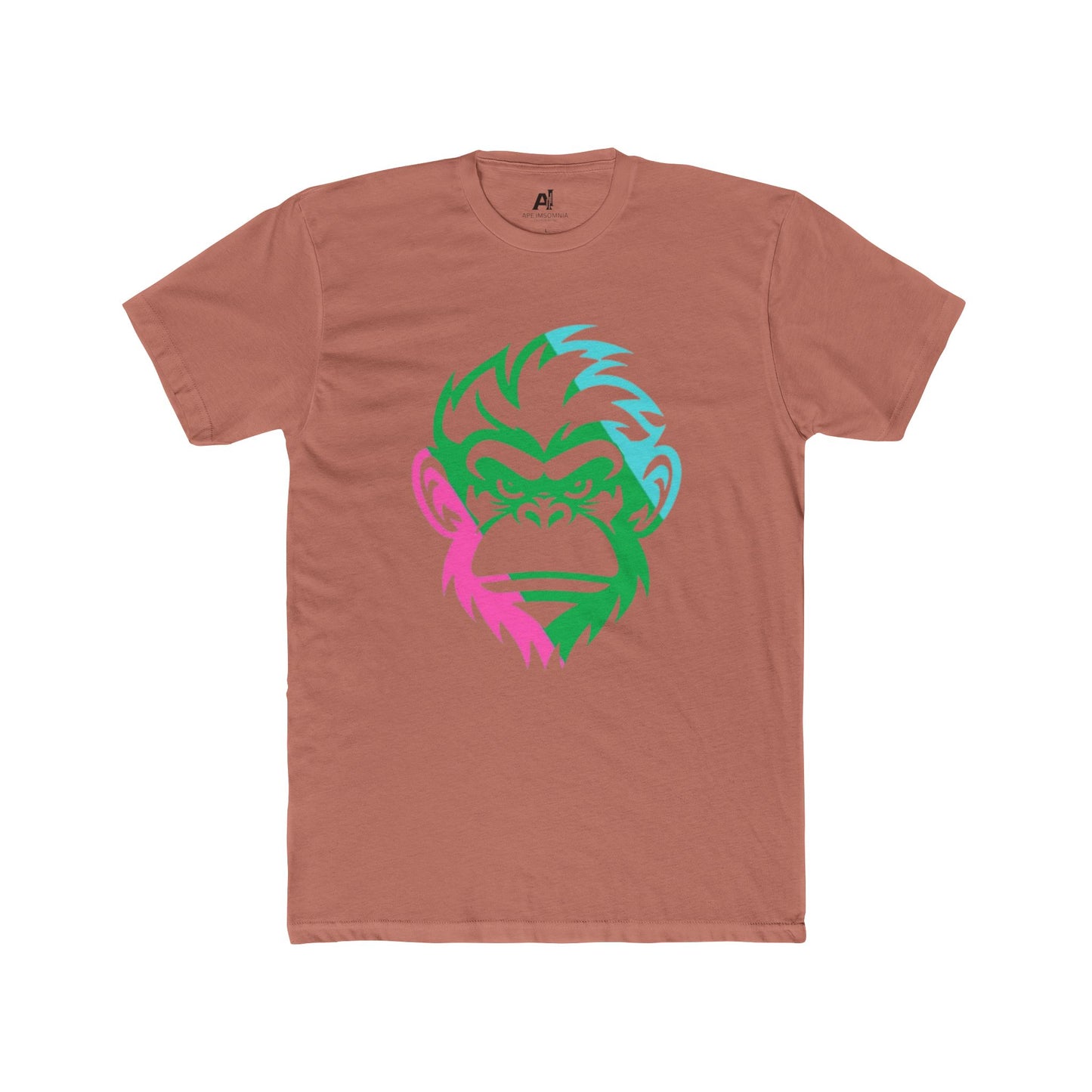 Unisex Cotton Crew Tee with Funky Ape Design, Funny Graphic Tee for Animal Lovers, Casual Wear, Gift for Birthdays, Unique T-Shirt