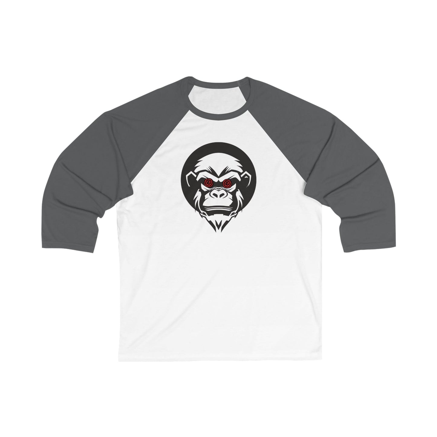 Unisex 3/4 Sleeve Baseball Tee - Bold Gorilla Design, Casual Sports Shirt, Perfect Gift for Gamers, Sports Fans, Birthday & Holiday Wear