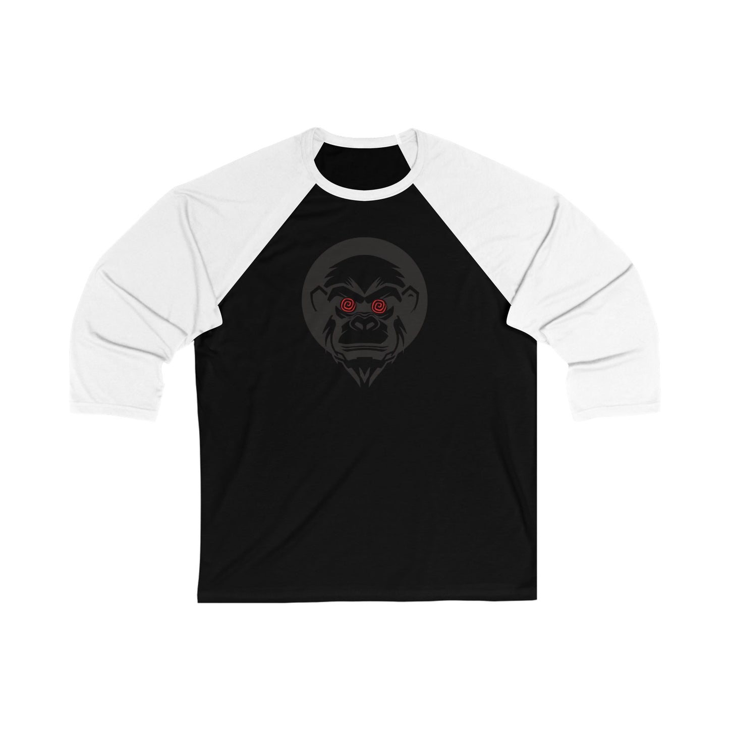 Unisex 3/4 Sleeve Baseball Tee - Bold Gorilla Design, Casual Sports Shirt, Perfect Gift for Gamers, Sports Fans, Birthday & Holiday Wear