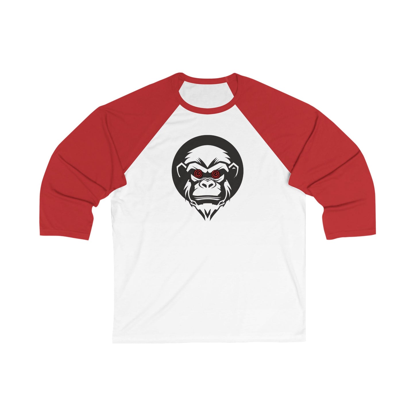 Unisex 3/4 Sleeve Baseball Tee - Bold Gorilla Design, Casual Sports Shirt, Perfect Gift for Gamers, Sports Fans, Birthday & Holiday Wear