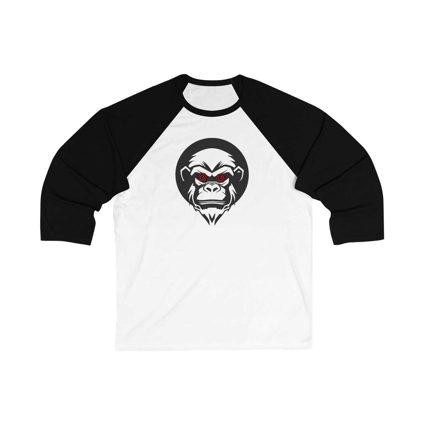 Unisex 3/4 Sleeve Baseball Tee - Bold Gorilla Design, Casual Sports Shirt, Perfect Gift for Gamers, Sports Fans, Birthday & Holiday Wear