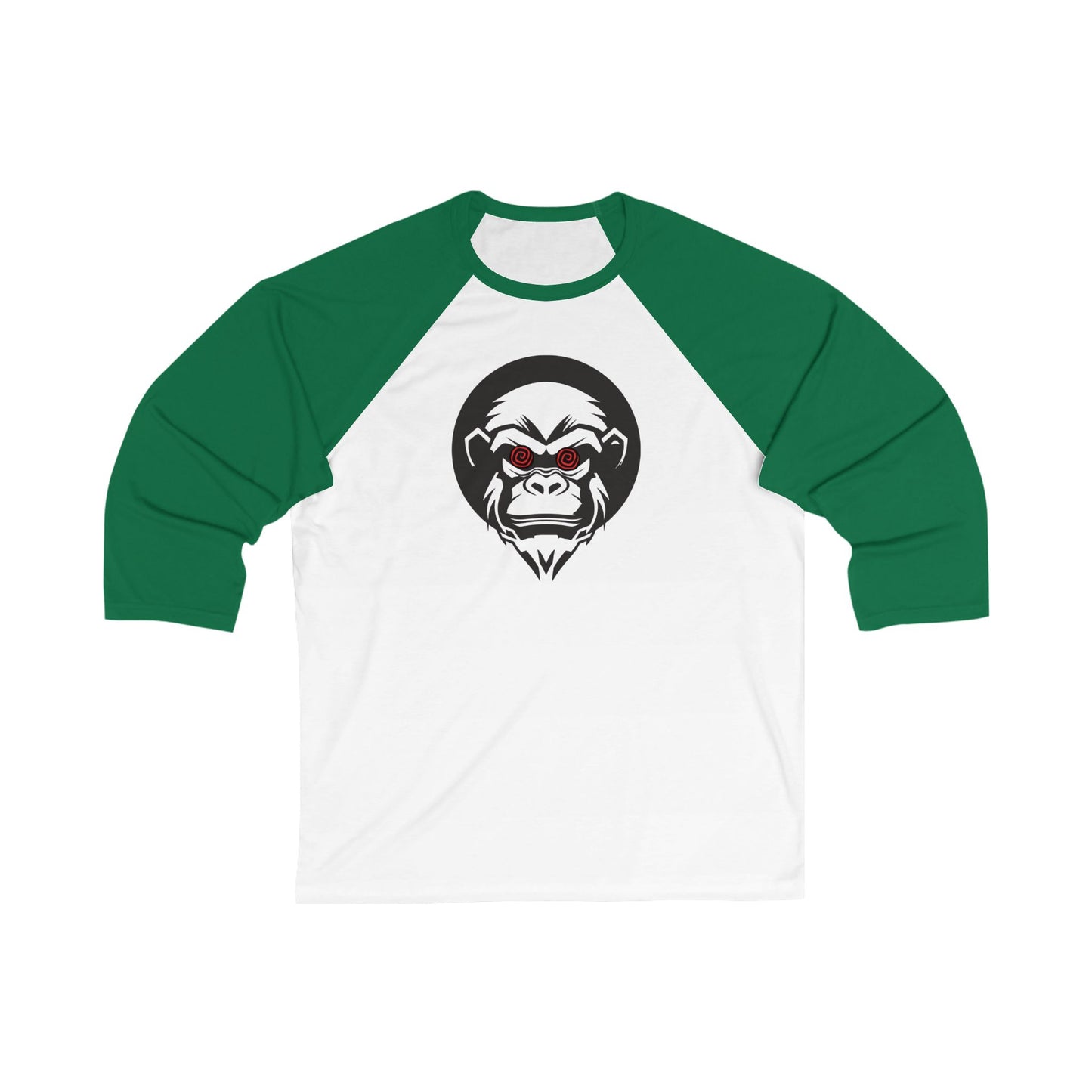 Unisex 3/4 Sleeve Baseball Tee - Bold Gorilla Design, Casual Sports Shirt, Perfect Gift for Gamers, Sports Fans, Birthday & Holiday Wear