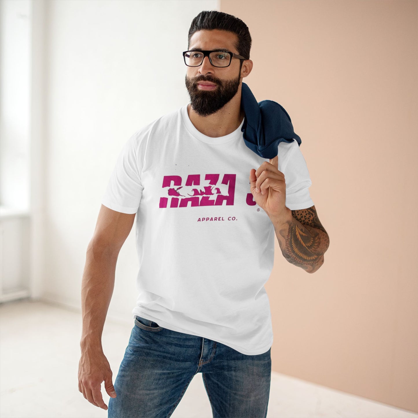 Stylish Graphic Tee, RAZA 3 Apparel Shirt, Casual Everyday Wear, Gift for Friends, Comfortable Summer Top