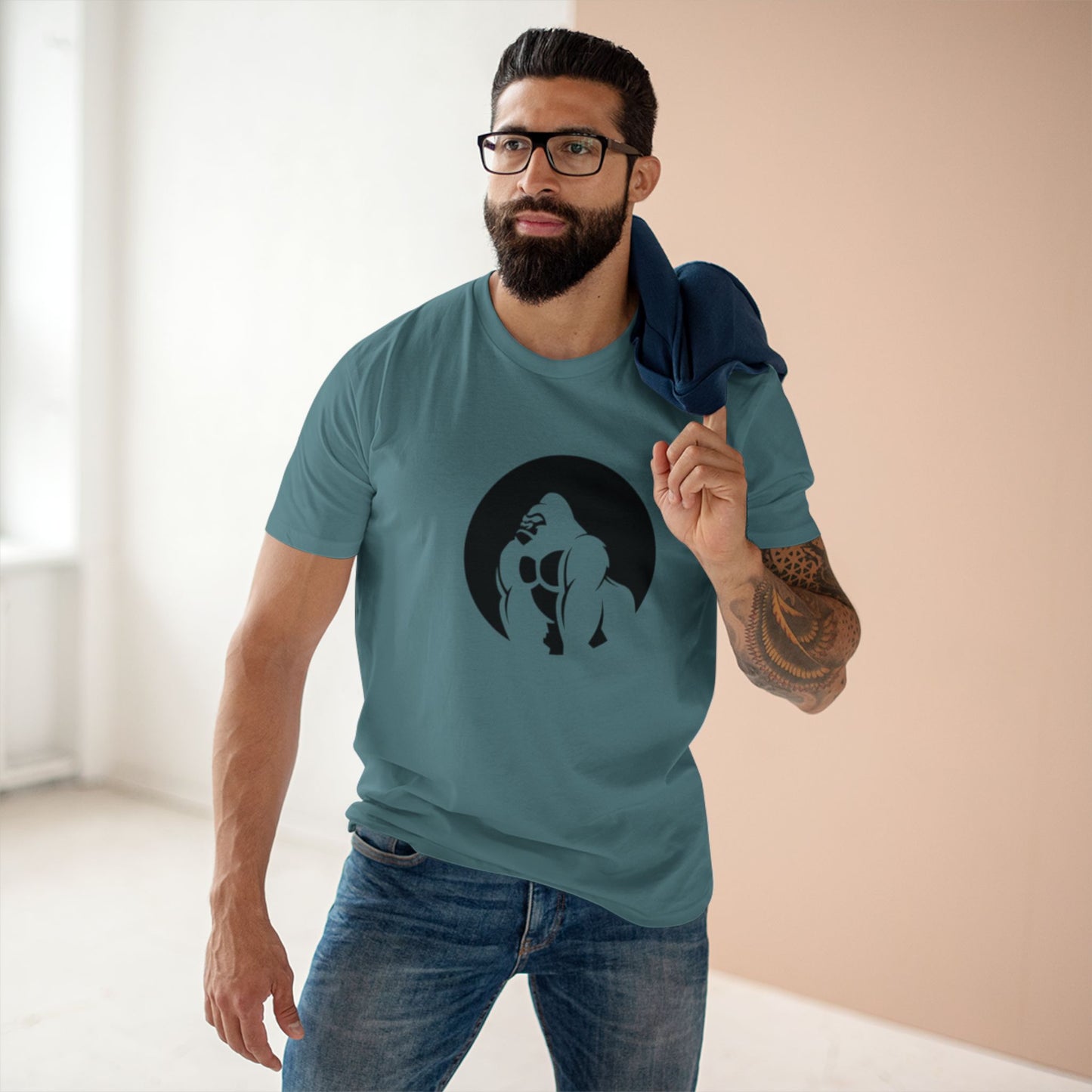 Bold Gorilla Graphic Tee, Casual Wear, Animal Lover Gift, Unique T-Shirt, Comfortable Everyday Staple