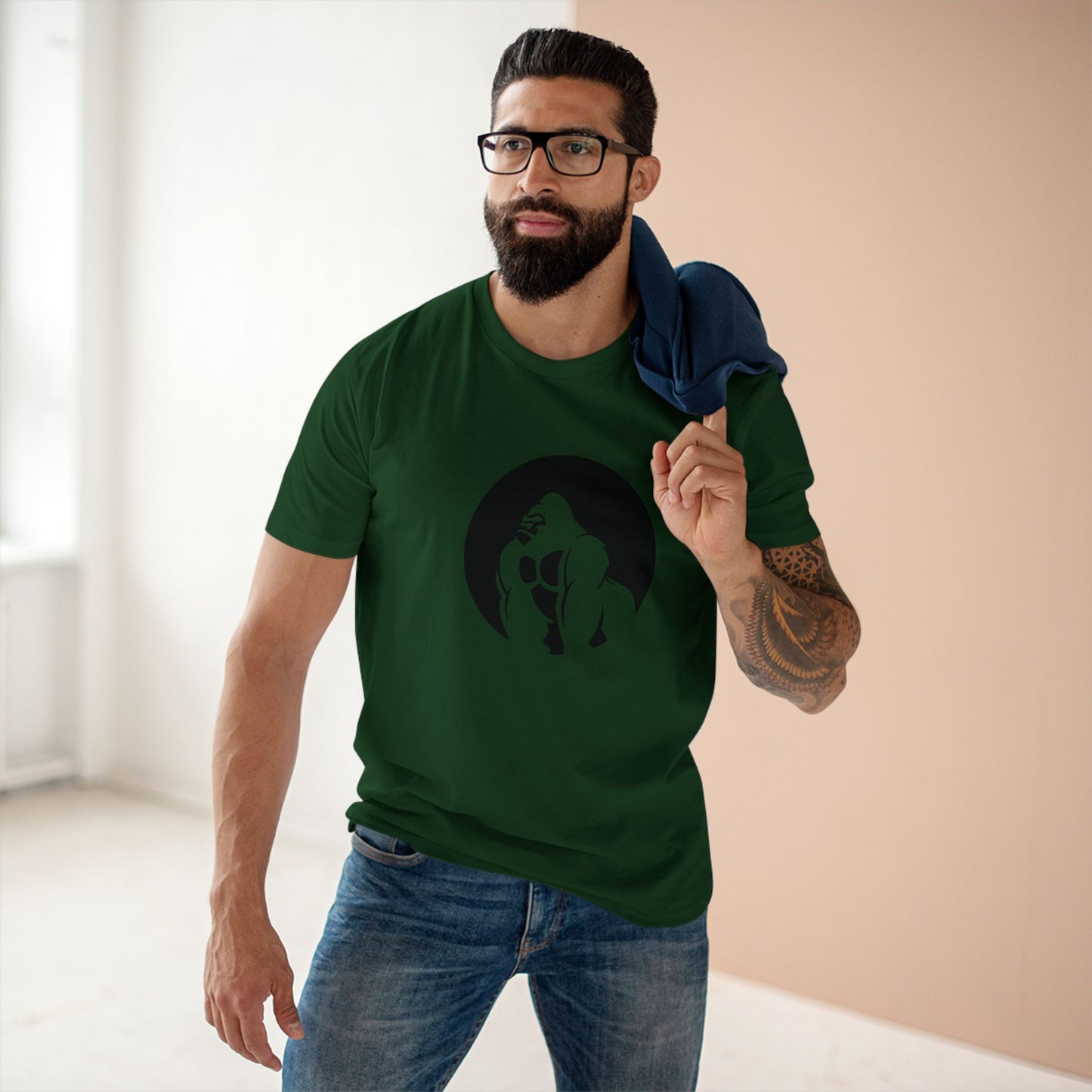 Bold Gorilla Graphic Tee, Casual Wear, Animal Lover Gift, Unique T-Shirt, Comfortable Everyday Staple