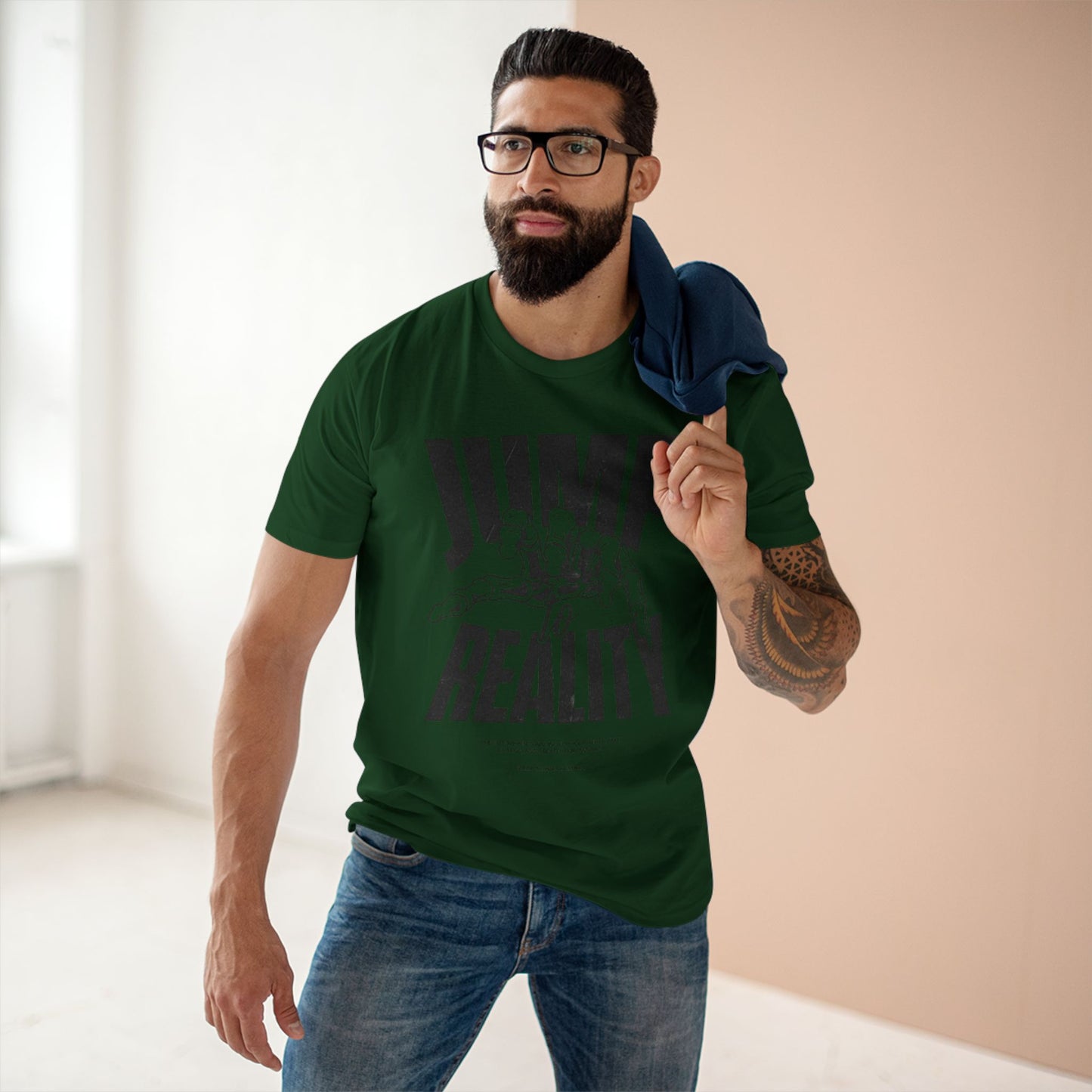 Jump to Reality Graphic Tee - Trendy Adult Staple T-Shirt, Motivation Apparel, Casual Wear, Gift for Creatives, Exciting Style