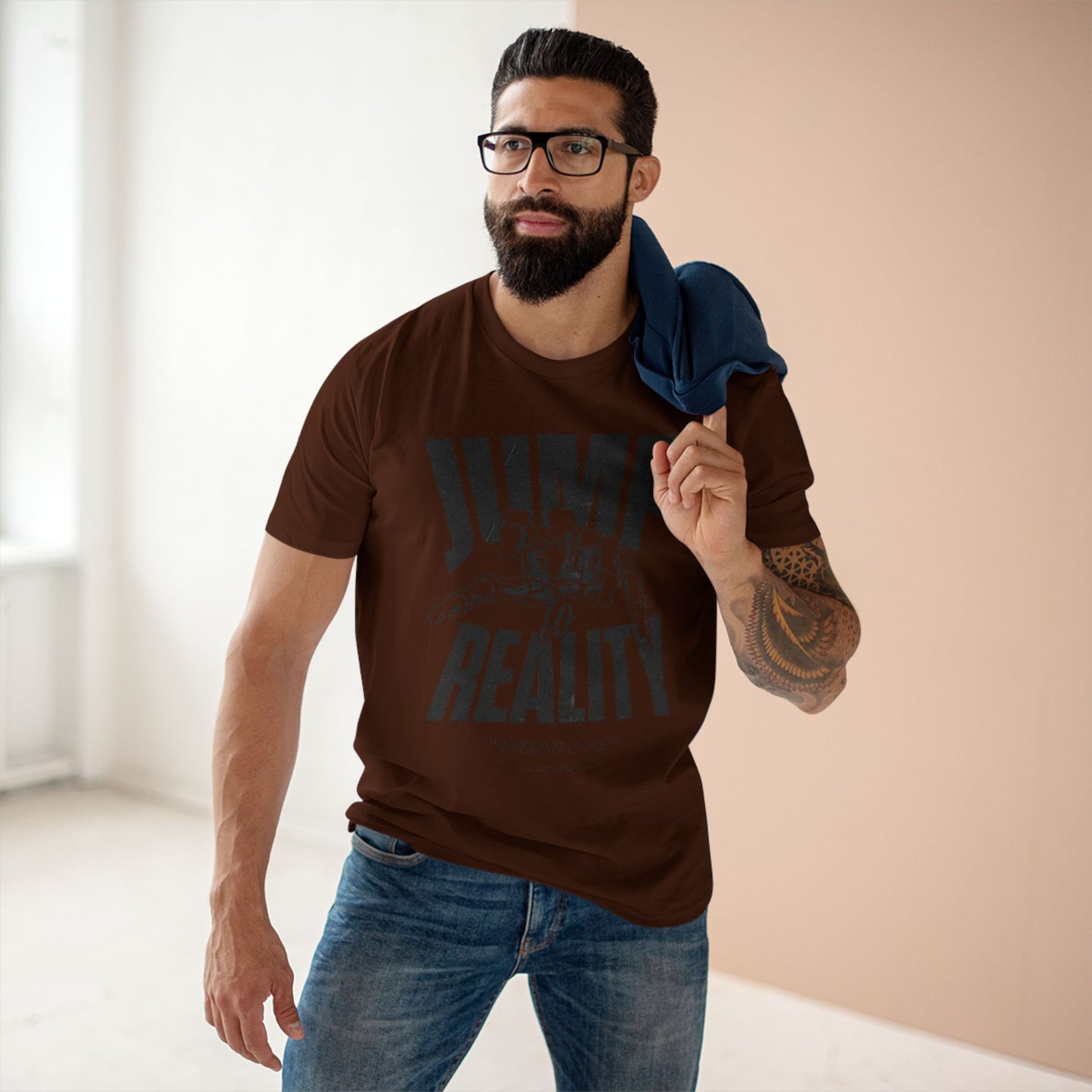 Jump to Reality Graphic Tee - Trendy Adult Staple T-Shirt, Motivation Apparel, Casual Wear, Gift for Creatives, Exciting Style