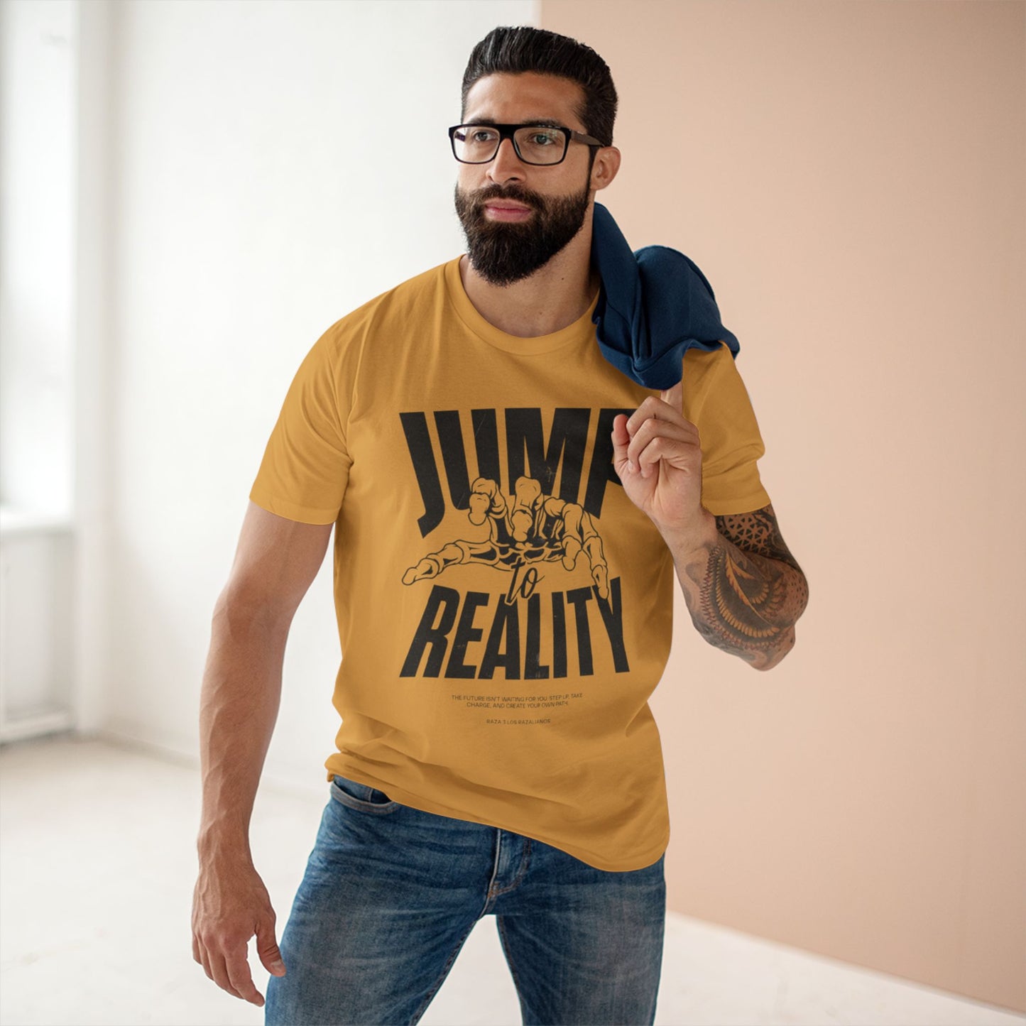 Jump to Reality Graphic Tee - Trendy Adult Staple T-Shirt, Motivation Apparel, Casual Wear, Gift for Creatives, Exciting Style
