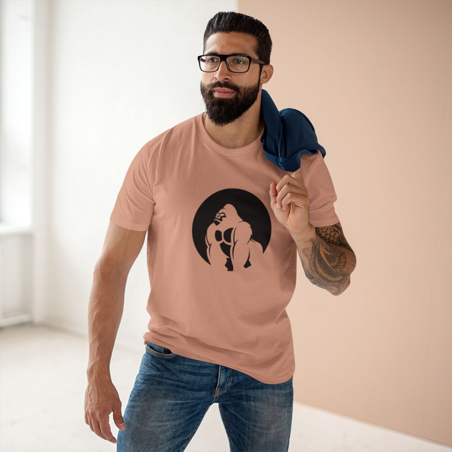 Bold Gorilla Graphic Tee, Casual Wear, Animal Lover Gift, Unique T-Shirt, Comfortable Everyday Staple