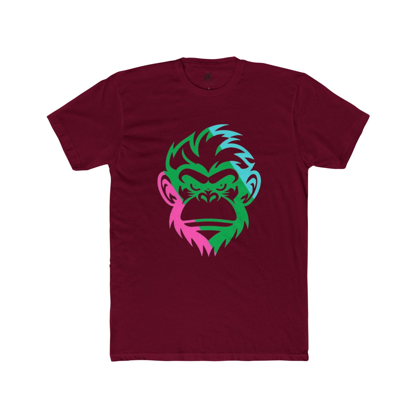 Unisex Cotton Crew Tee with Funky Ape Design, Funny Graphic Tee for Animal Lovers, Casual Wear, Gift for Birthdays, Unique T-Shirt