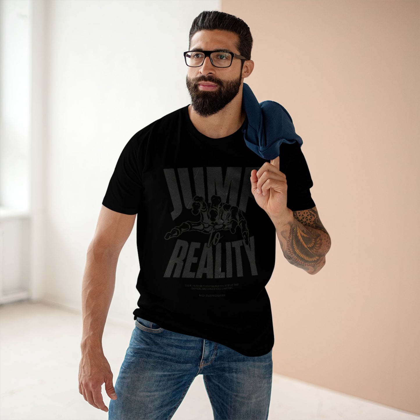 Jump to Reality Graphic Tee - Trendy Adult Staple T-Shirt, Motivation Apparel, Casual Wear, Gift for Creatives, Exciting Style