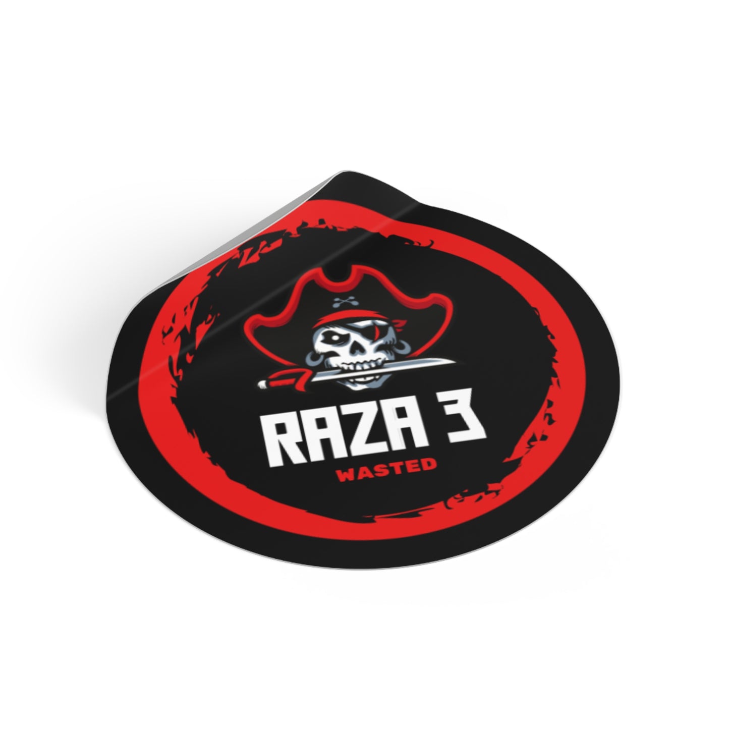 Pirate Skull Vinyl Stickers | Raza 3 Wasted Adventure Decals, Halloween Party Decor, Gamer Accessories, Nautical Gifts, Car Stickers