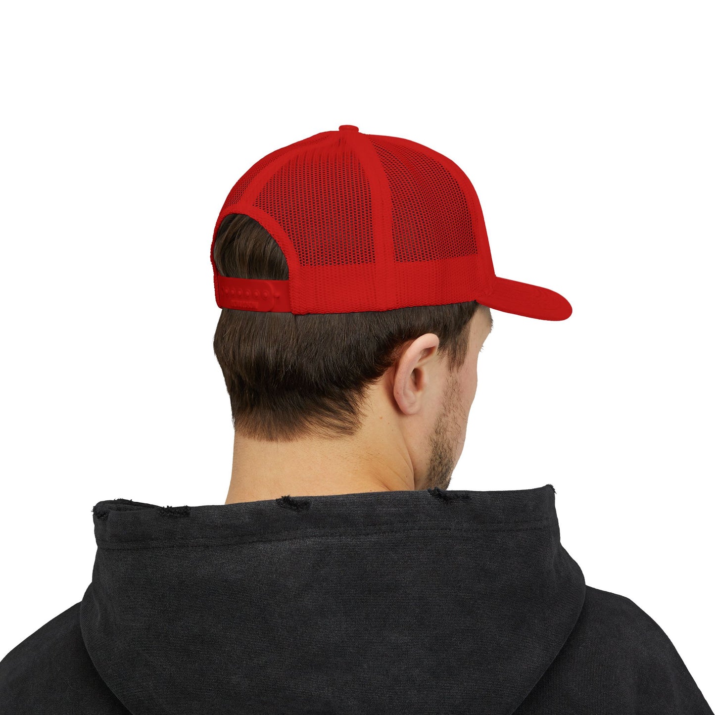 Red Love Snapback Trucker Cap | Stylish Casual Hat for Couples | Perfect Gift for Anniversaries, Birthdays, or Everyday Wear