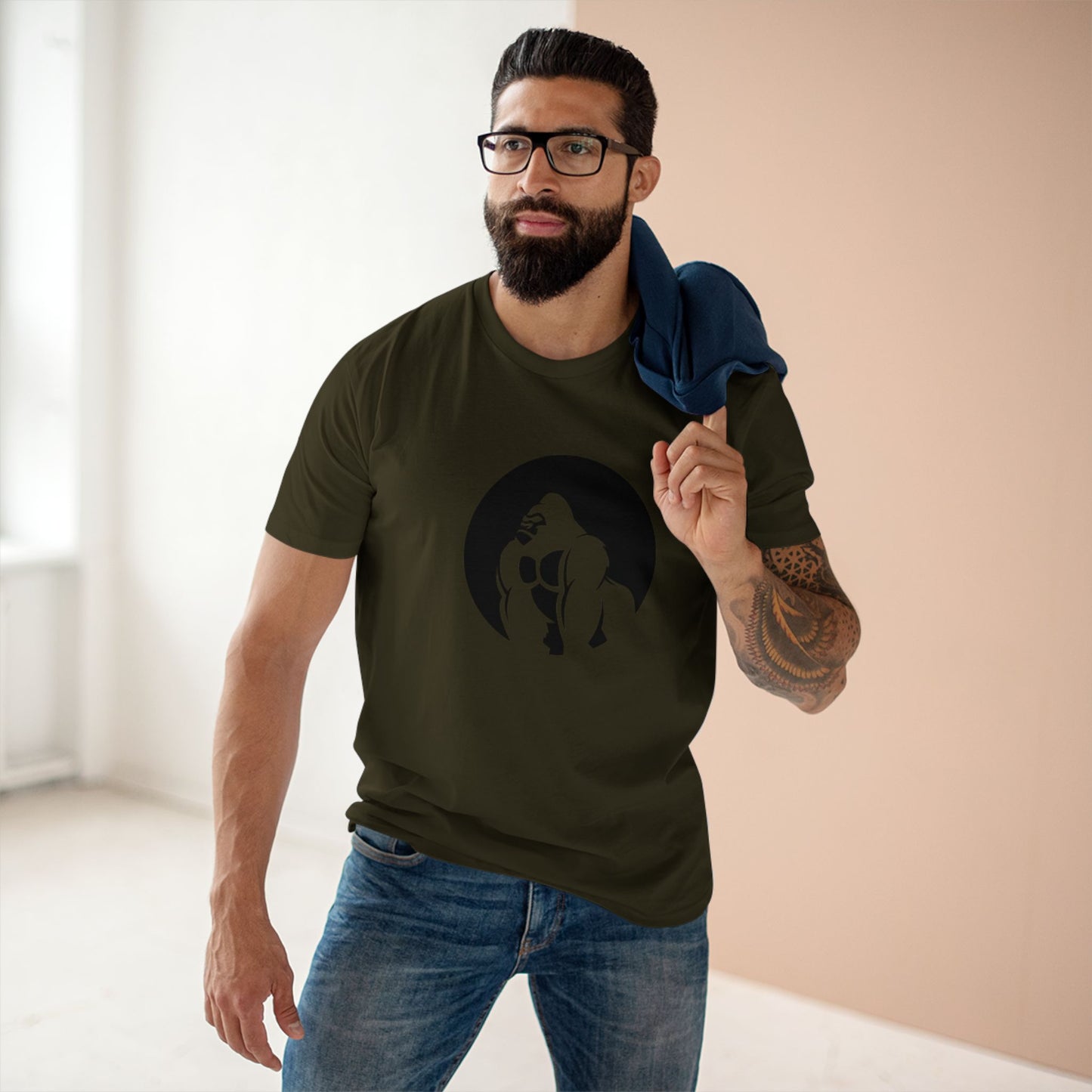 Bold Gorilla Graphic Tee, Casual Wear, Animal Lover Gift, Unique T-Shirt, Comfortable Everyday Staple