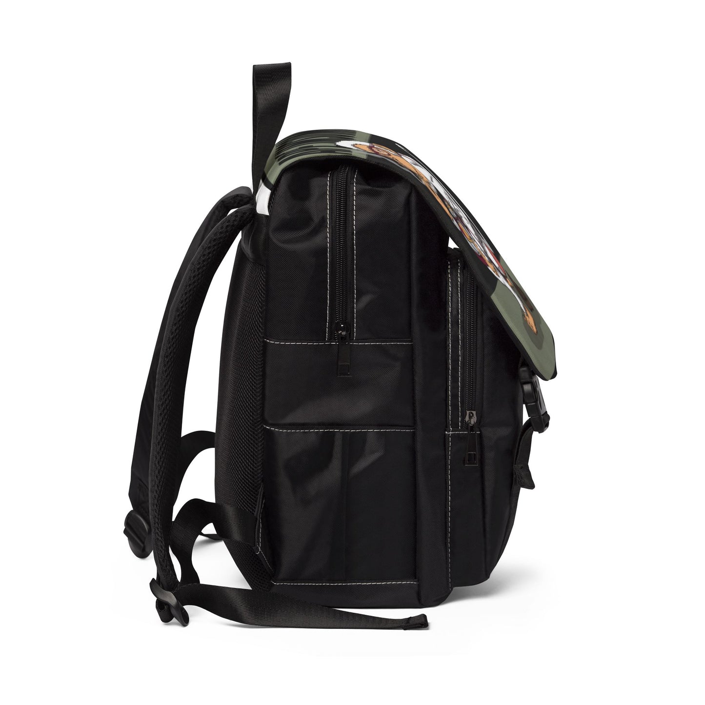 Raven Crest Shoulder Backpack — Bold Graphic Casual Daypack