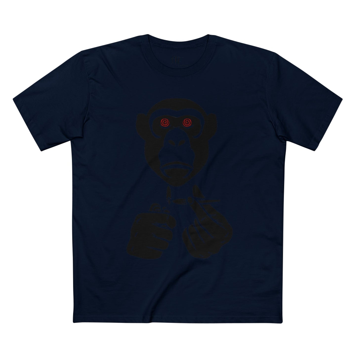 Cheeky Chimp Tee, Funny Adult Staple Tee, Unique Graphic T-Shirt, Casual Wear, Gift for Monkey Lovers, Humor Apparel, Quirky Style
