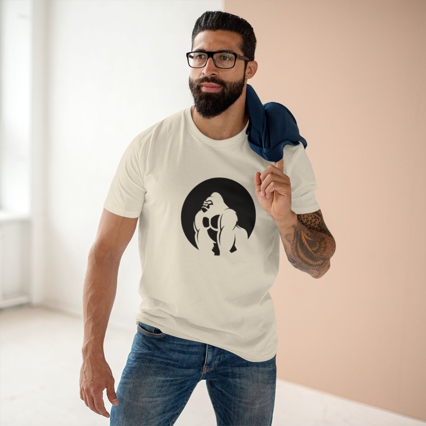 Bold Gorilla Graphic Tee, Casual Wear, Animal Lover Gift, Unique T-Shirt, Comfortable Everyday Staple